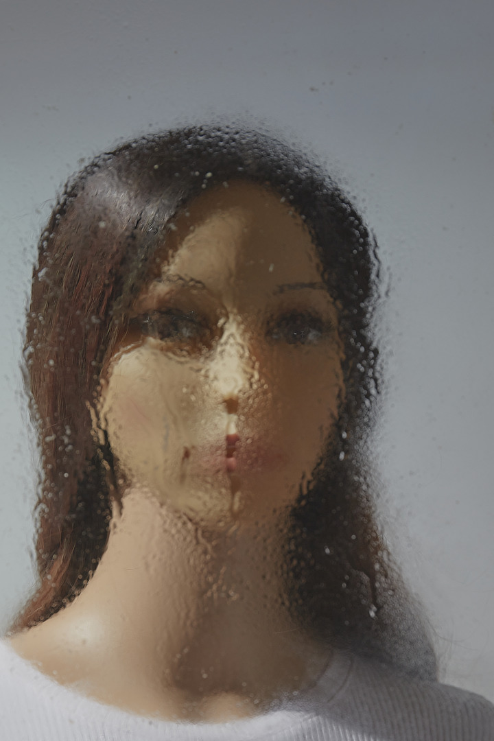 durch das nassen Fenster