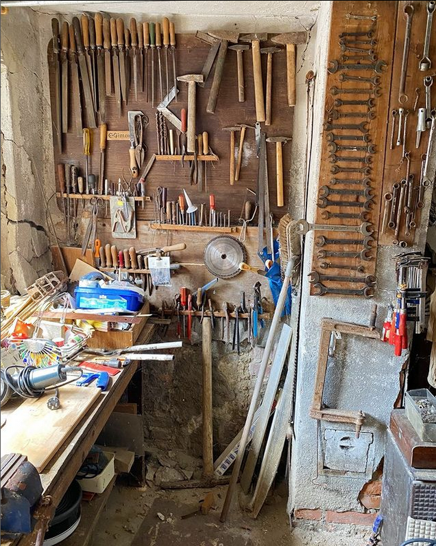 Werkstatt eines alten Heimwerkers
