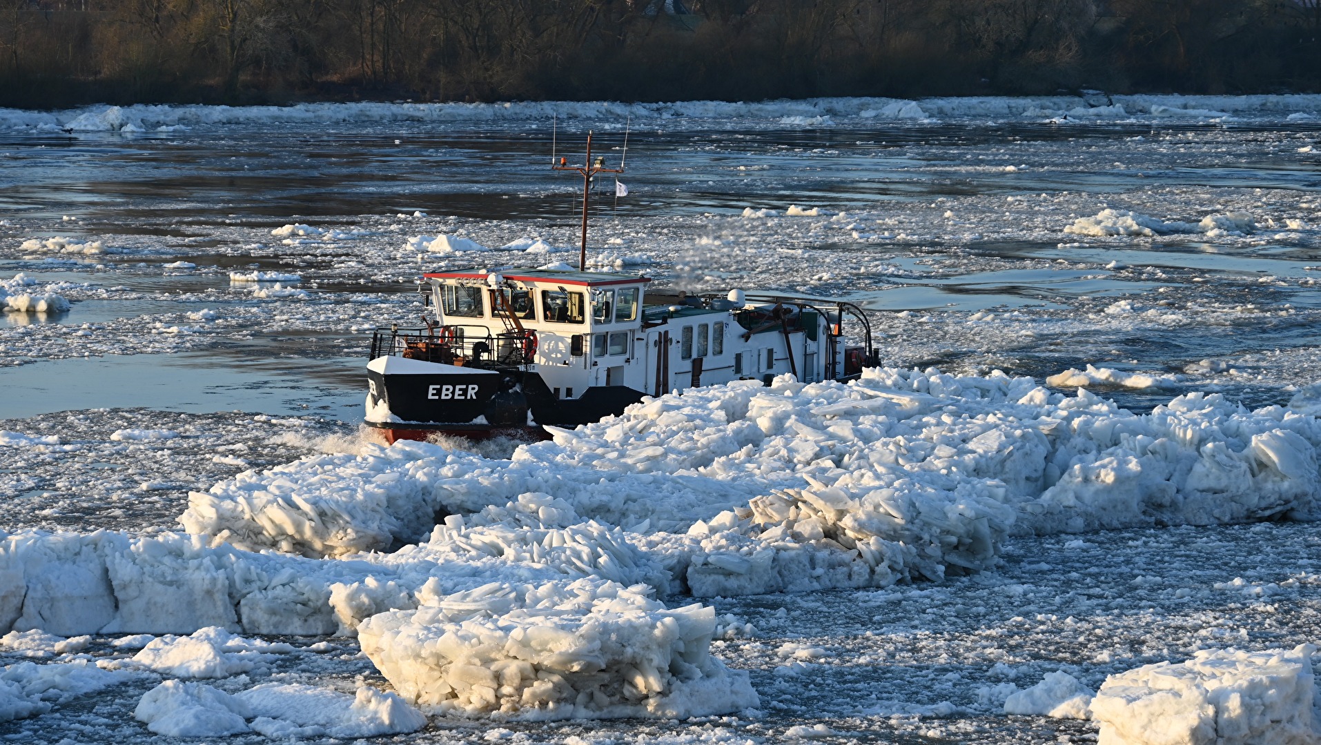 Winter auf der Elbe