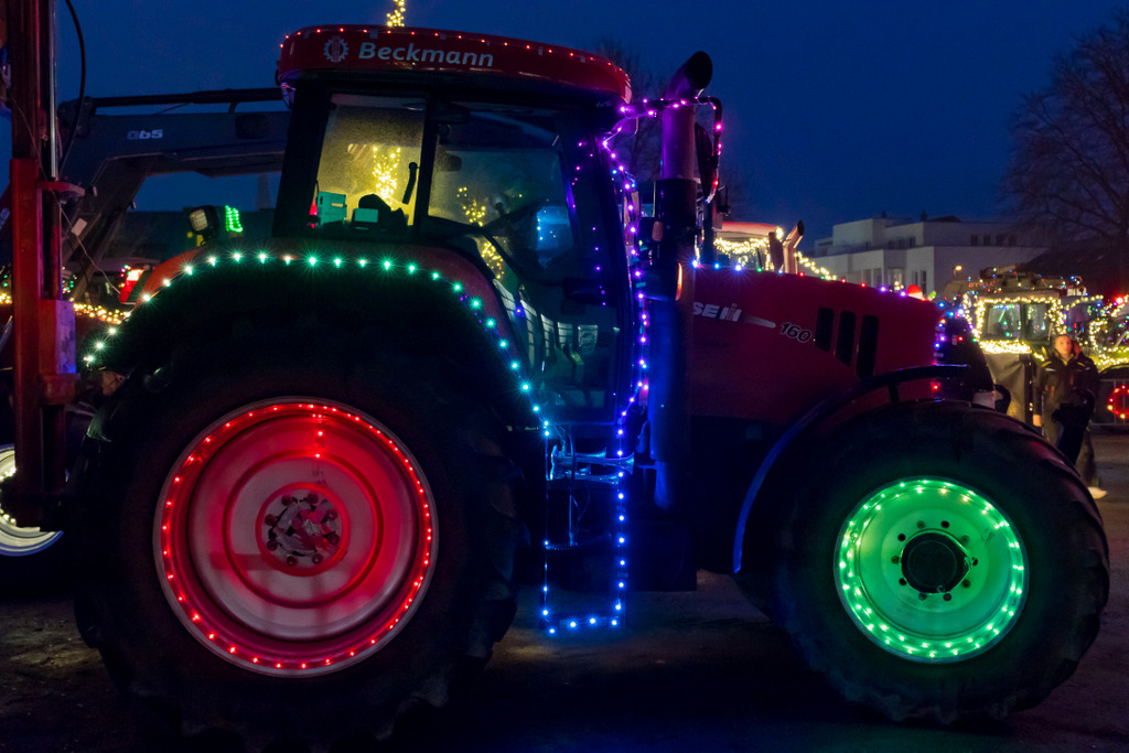 Die Lichterfahrt der Landwirte hier aus dem Kreis.