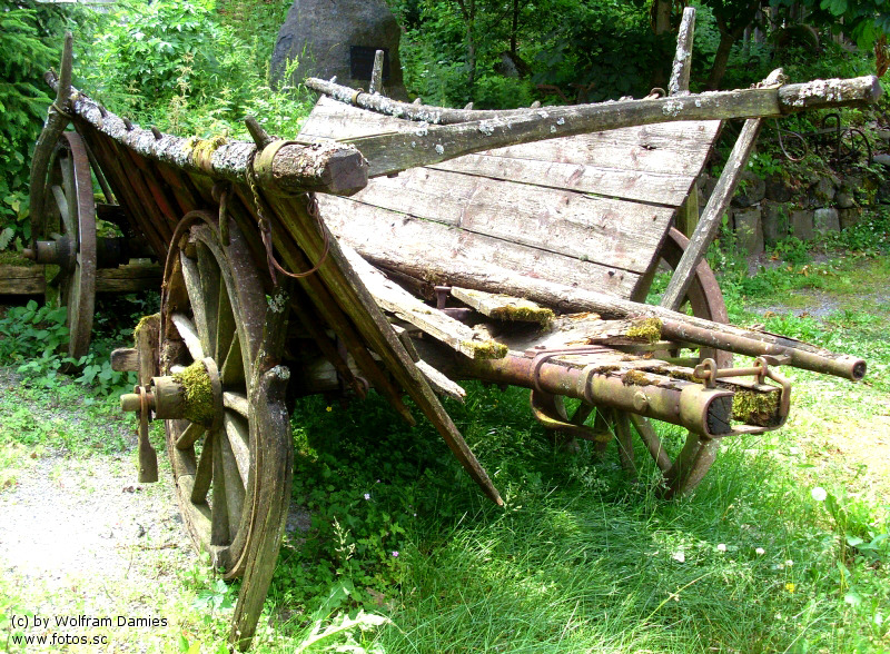 Heuwagen in Ruhestand