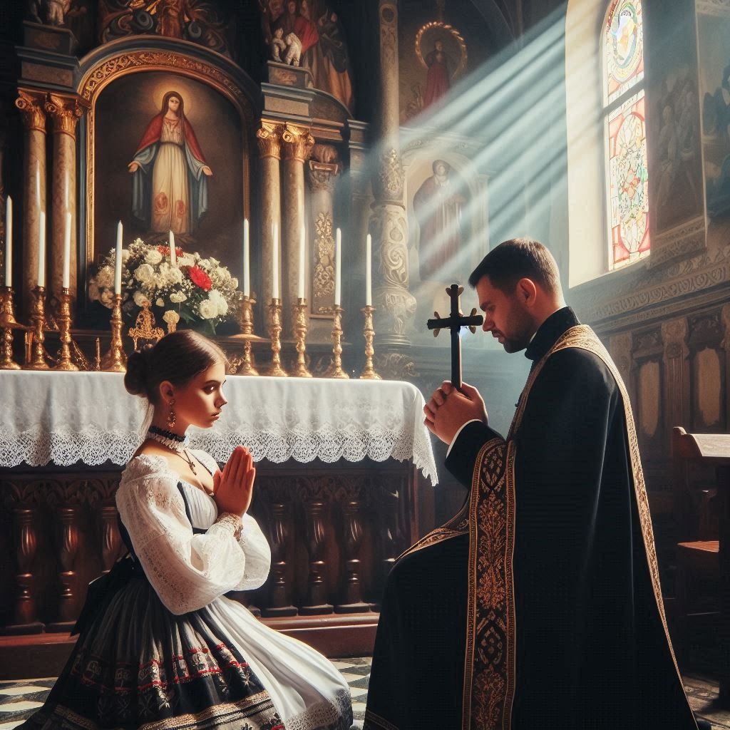 "in der Kirche 2" mit KI erstellt