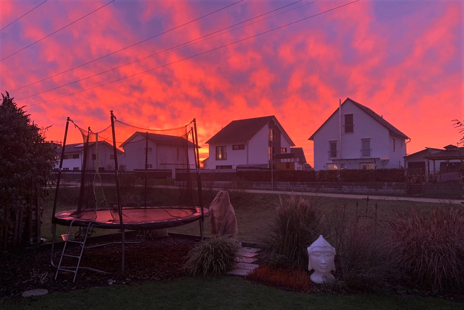 Flammender Sonnenuntergang