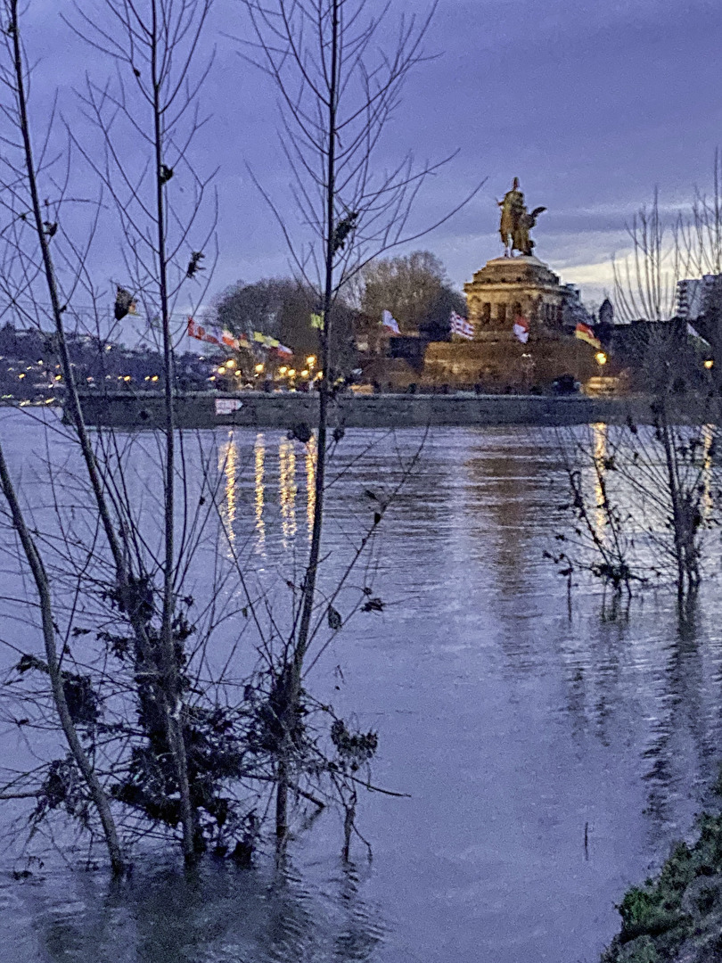 Hochwasser 2021, Rheinland, Koblenz, Deutsches ECK