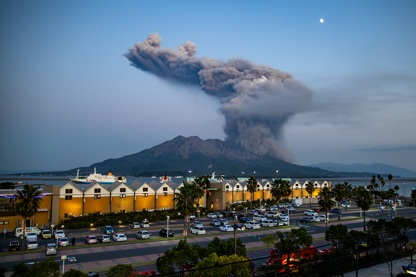 Eruption in Kagoshima Japan