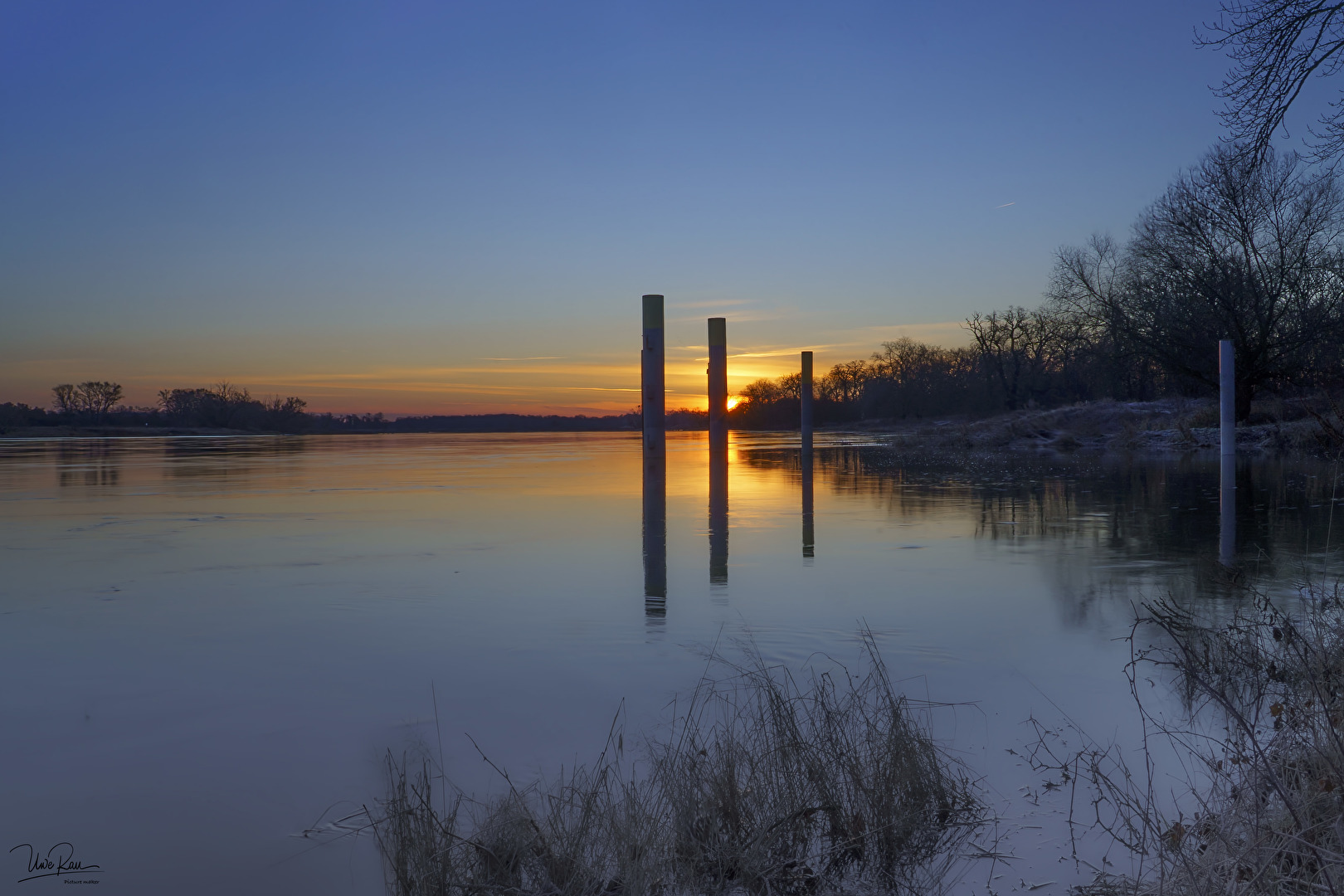 Sonnenaufgang an der Elbe