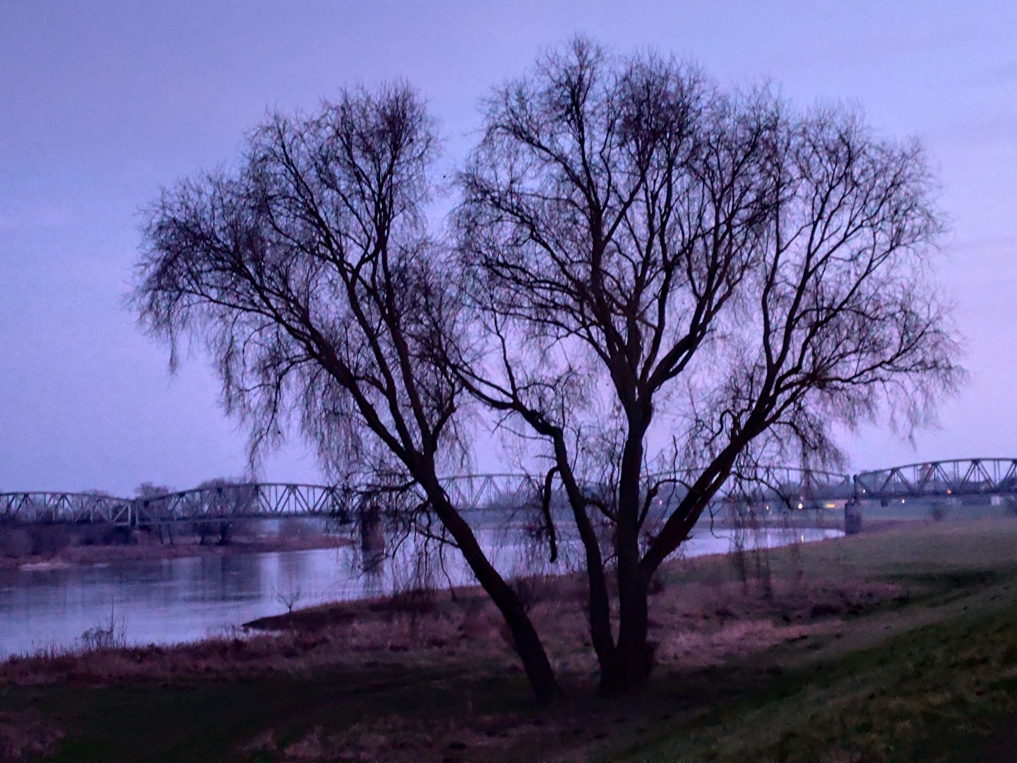 Elbe in der Dämmerung