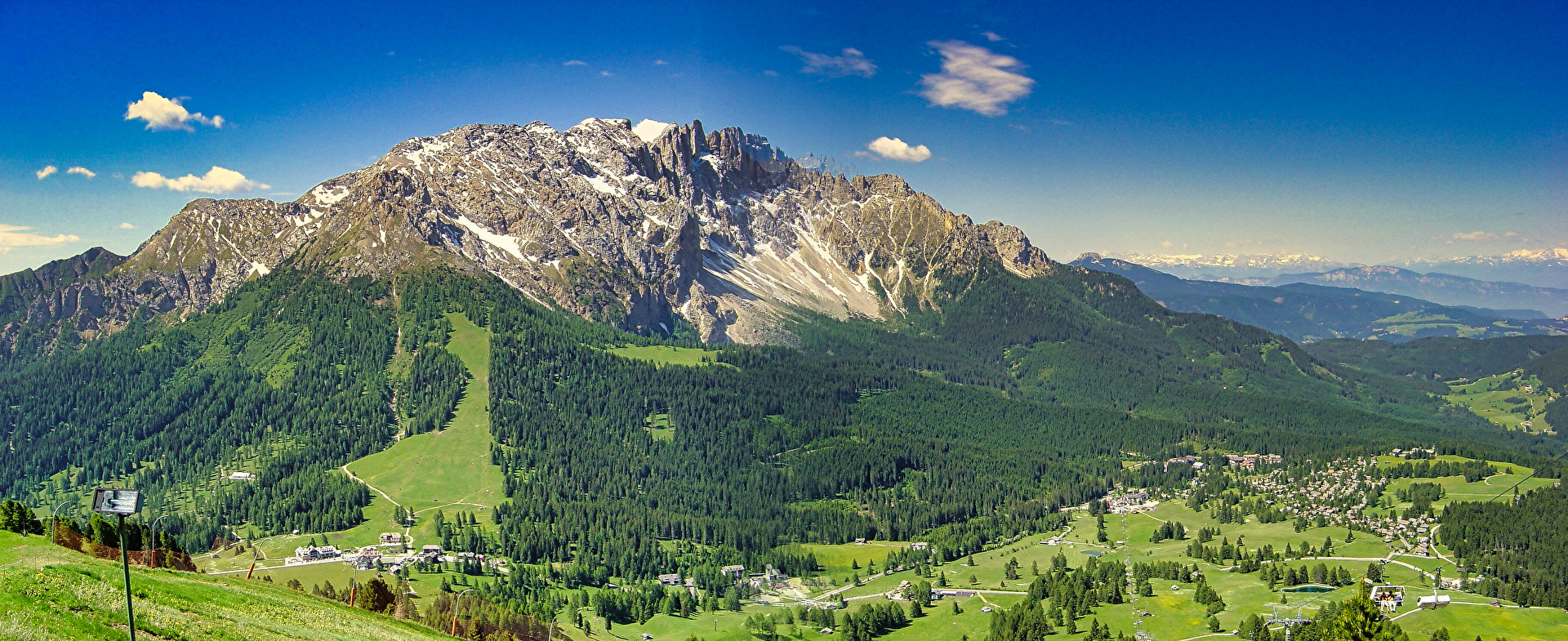 Blick vom Rosengartenmassiv auf den Marmolata - Südtirol