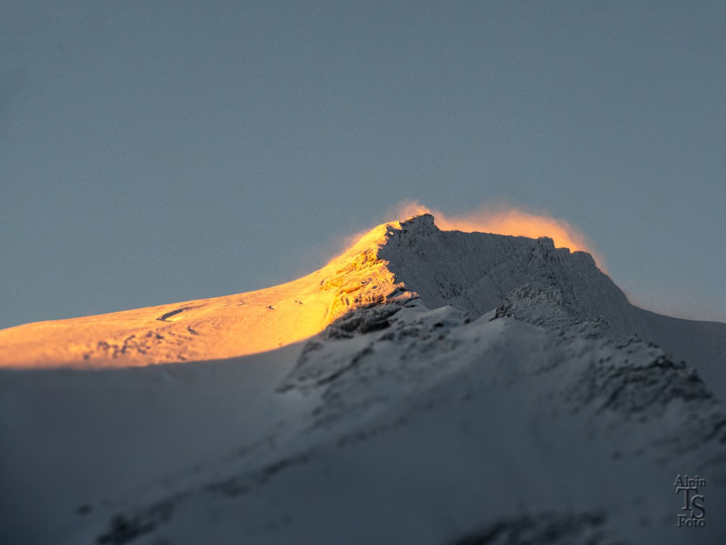 Die Silhouette der Hohen Riffl in den Hohen Tauern.