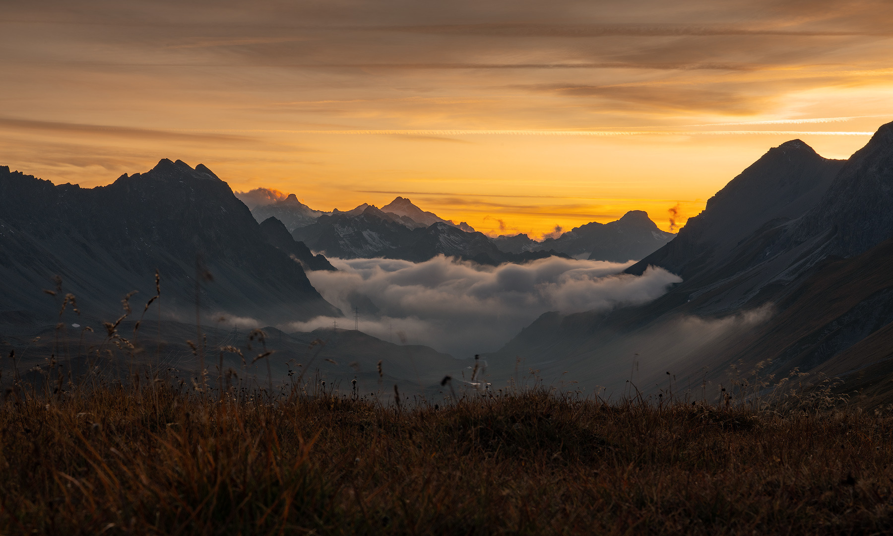 Abendliche Herbststimmung in den Alpen