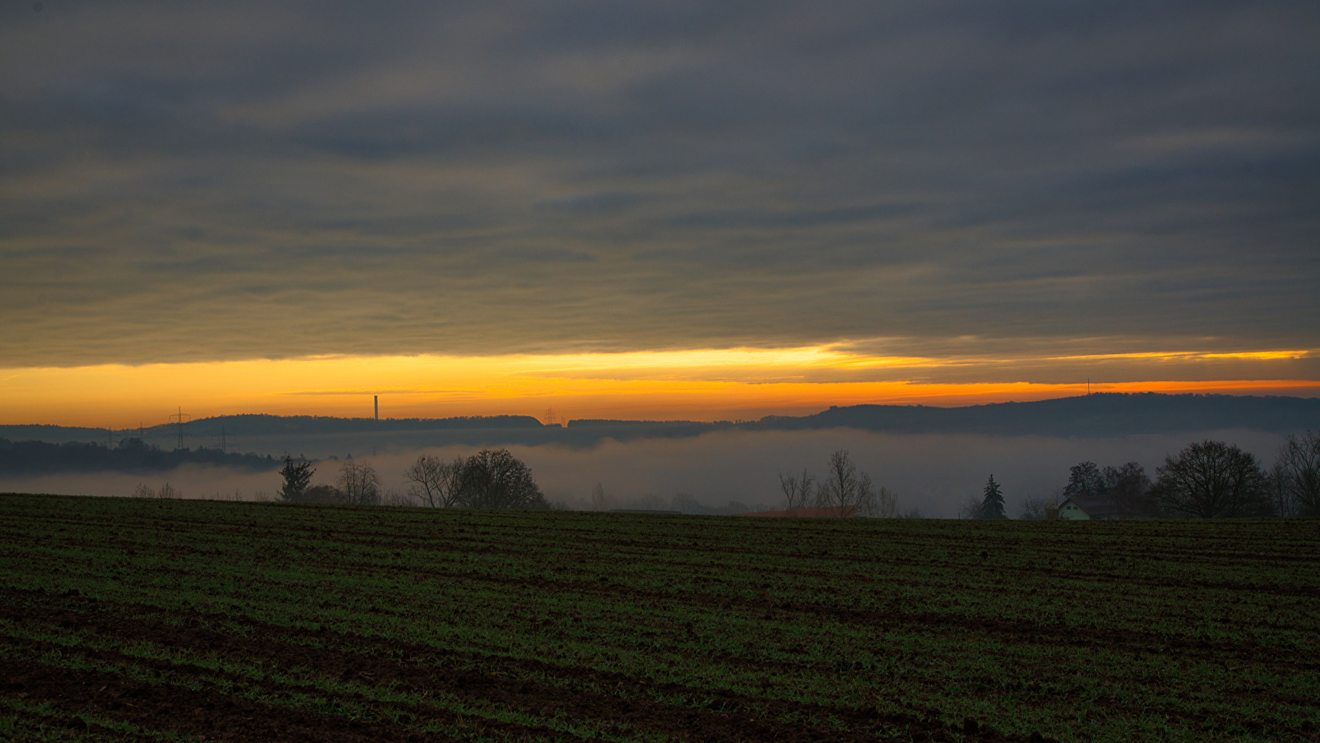 Dezembermorgen im Saarland.