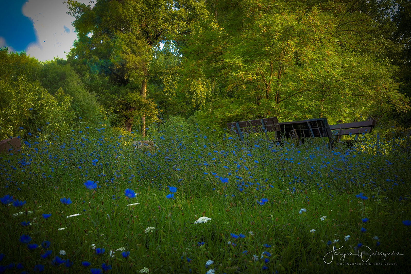 Blaues Leuchten