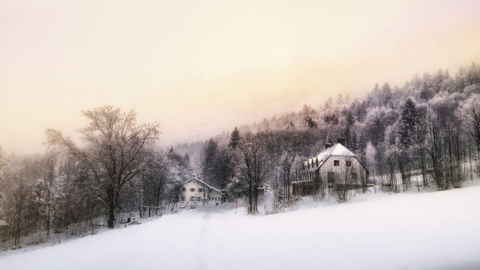 Waldhäuser im Winter...