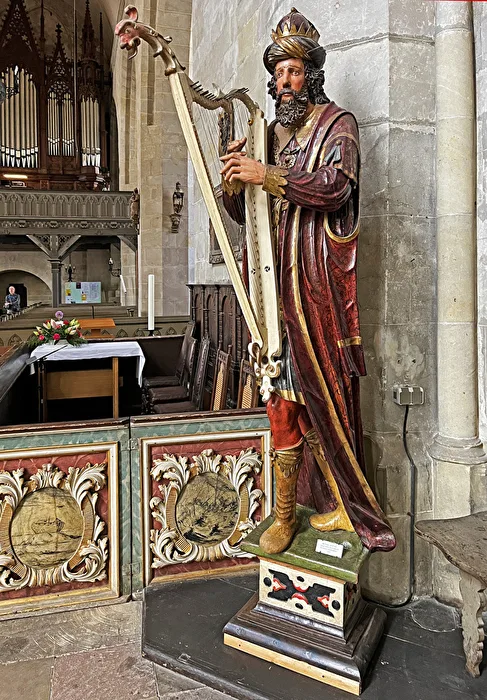 König David in der Marktkirche St. Benedikti in Quedlinburg