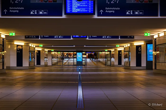 Departure in Würzburg Railway Station