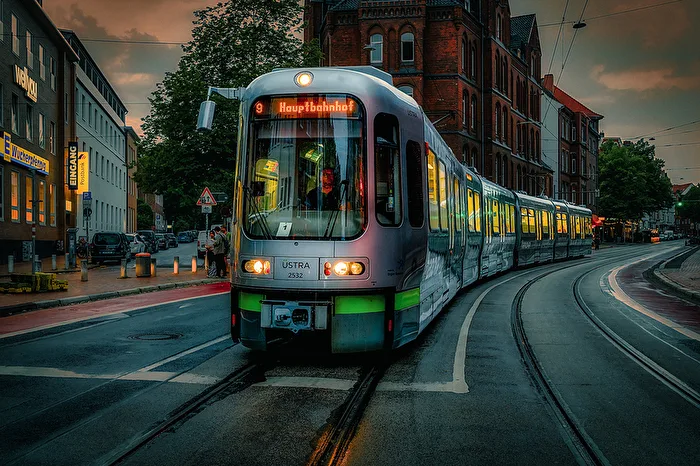 Line 9 on the way to the main train station