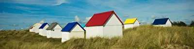 Die Strandhäuschen von Gouville, Normandie
