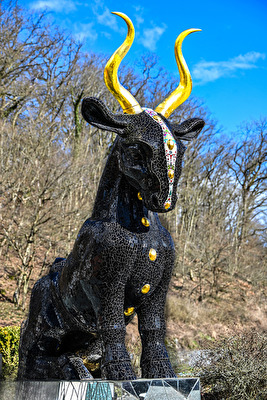 Pegasus Glas Mosaic Skulptur