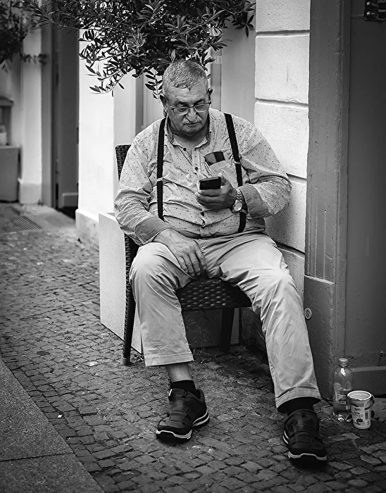 Blick auf Handy