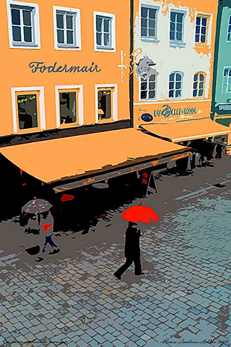 le parapluie rouge