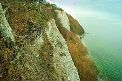 Kreidefelsen aus Sicht eines Rundwnderwegs