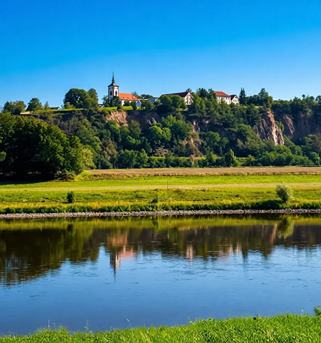 Village Zadel in Saxony