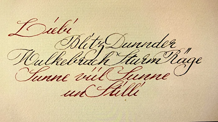 Mit der Spitzfeder geschrieben
