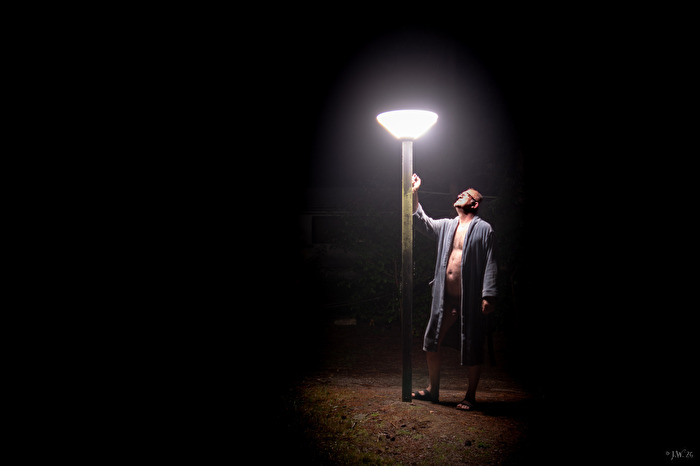 Nachs an der Laterne