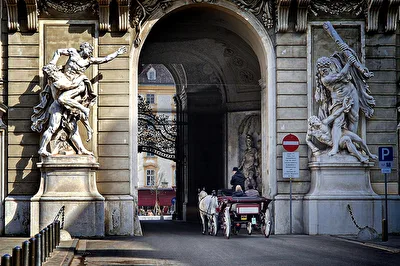 Fiaker an der Hofburg