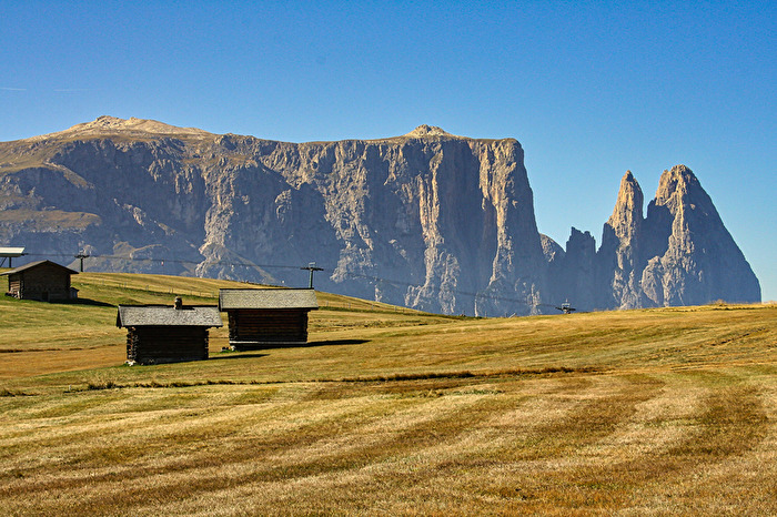Seiser Alm mit Blick auf den Schlern.