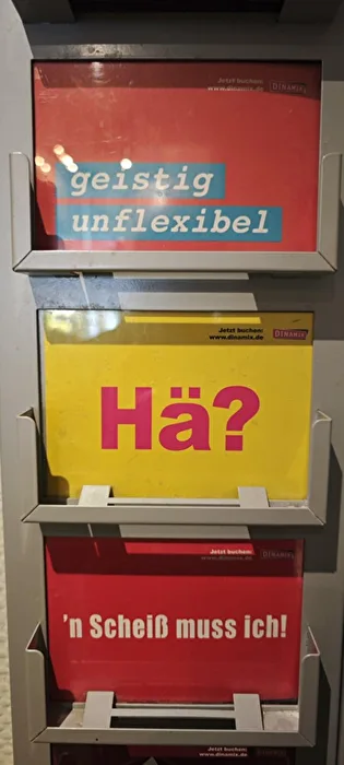 colorful Berlin slogans cards advertising