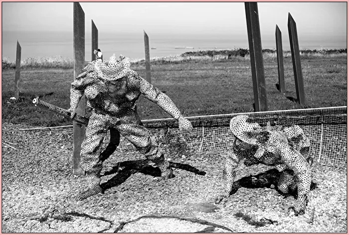 Soldiers at Omaha Beach