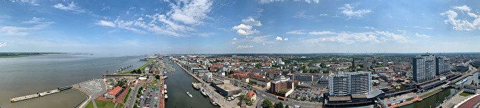 Panobild von Bremerhaven