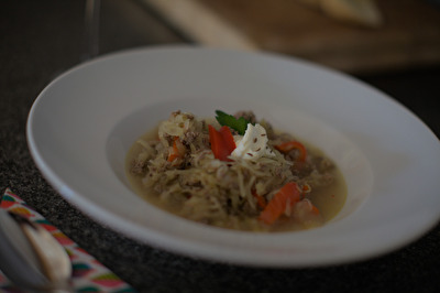 Sauerkrauthackfleischsuppe