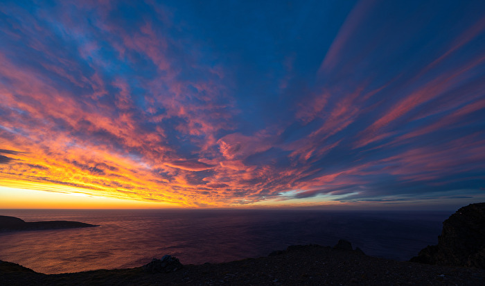 Sonnenuntergang am Nordkapp