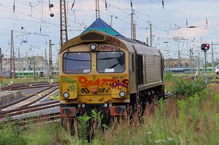 abgestellt und beschmiert