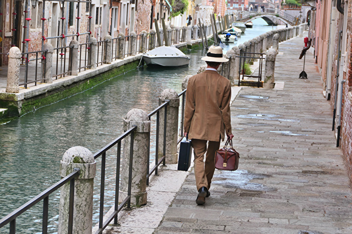 Geschäftsmann am Morgen