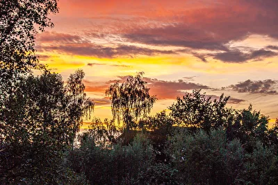 Sonnenuntergang von unserem Balkon aus gesehen