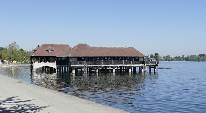 Badehaus im Bodensee