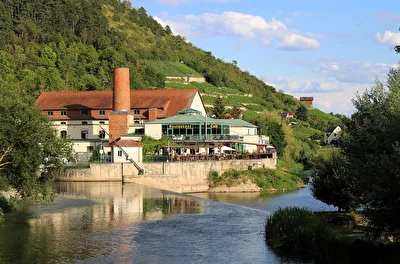 Das Restaurant "Burgmühle" in Freyburg / U