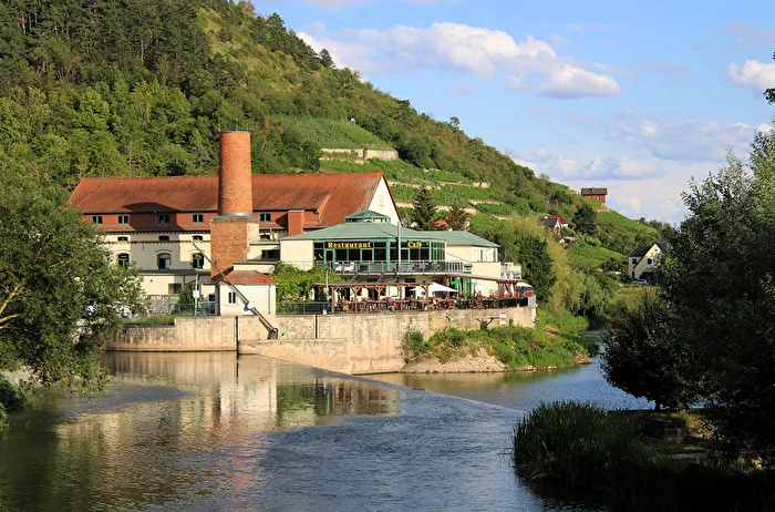 Das Restaurant "Burgmühle" in Freyburg / U