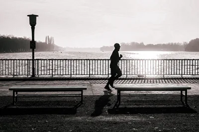 joggen am Maschsee  in Hannover