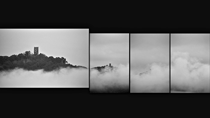 nebel. | °binnen sekunden war die ruine verschwunden.