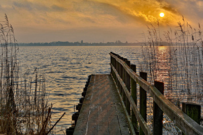 Blick am Abend nach Bad Zwischenahn . . .