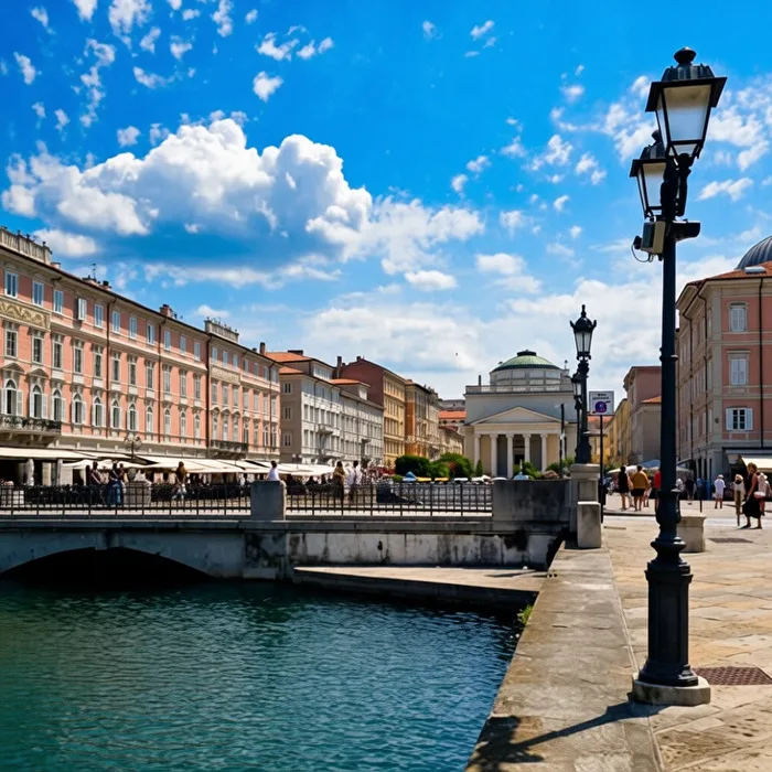 Canal Grande dans la ville portuaire italienne Triest