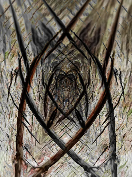 Abstraktes Astloch
