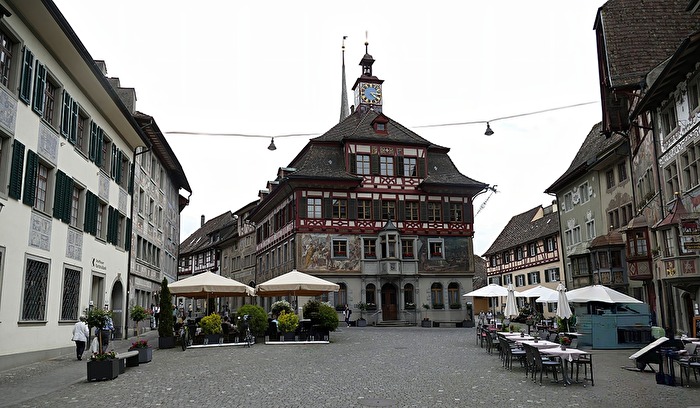 Blick zum Rathaus