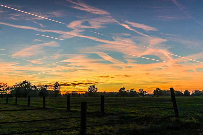 Abendhimmel auf dem Lande