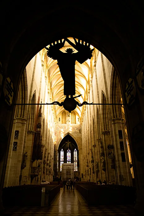 Silhouette in the church vault
