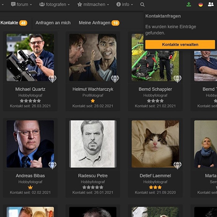 Neue Kontaktverwaltung